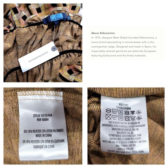 Anthropologie Eva Franco Checked Ruffle Tank - Picture 15 of 15